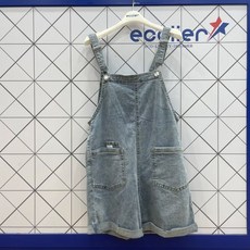 에꼴리에더센트럴4부롤업데님멜빵바지22b1265