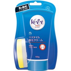 비토 맨 Veet Men 버스 시간 제모 크림 민감성 피부 전용 스폰지 포함 150g 남성용 낭비 머리 케어 용