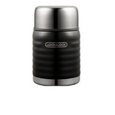 락앤락 웨이브 보온 죽통, 검정, 550ml, 1개