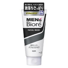 kao 카오 MENs Biore 맨즈 비오레 더블 스크럽 세안 130g [남성용 세안제], 단일, 1개