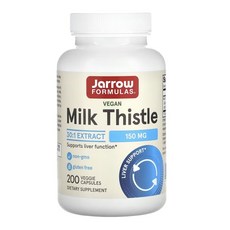 Jarrow Formulas Milk Thistle(Silymarin Marianum) 자로우포뮬라스 밀크씨슬 (실리마린) 150mg 200정, 1개, 1