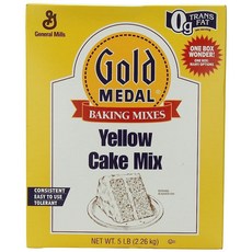 GeneralMills LR/D 골드 메달 화이트 케이크 믹스 6 케이스 2.3kg(5파운드) 2.3kg(5파운드)