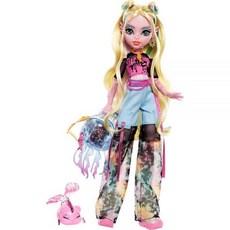 Monster High Lagoona Blue Doll in Mesh Tee and Cargo Pants Includes Pet Fish Neptuna Accessories Li