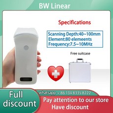 분광 휴대용 무선 초음파 프로브 스캐너 무료 가방 와이파이 기계 iOS 안드로이드 윈도우 지원 광도계 측정, 1) BW Linear, 1개