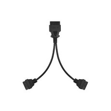 Docooler 16Pin OBD2 Splitter Extension Cable Male to Dual Female Y Cable 30cm, One Size