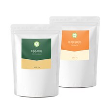 [브이플랜] 말린 건 대추야자 1kg + 호주 마카다미아 넛 1kg, 1세트