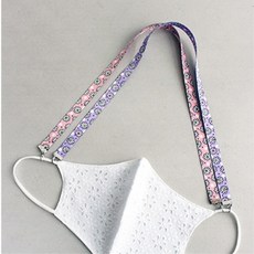 고리포함 마스크스트랩목걸이만들기DIY세트 오색꽃길 5color, 블랙