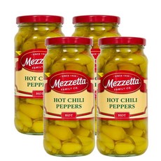 Mezzetta 핫 칠리 페퍼 병조림 473g x4팩, 4개