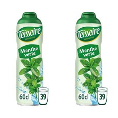 TEISSEIRE 떼세르 스피어민트 시럽 39컵분 600ml 2팩, 2개