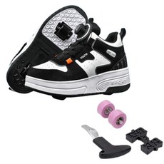 [키높이] 바퀴신발 롤러슈즈 스케이트 운동화, 블랙