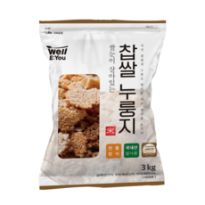 웰리유 쌀눈이 살아있는 국산 찹쌀 현미 누룽지 3kg 5분도 현미