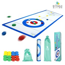 풍선대통령 병뚜껑 컬링 보드게임 100cm 4인용 겨울 스포츠 놀이, 병뚜껑 컬링(45×100cm), 1개 병뚜껑 컬링(45×100cm)