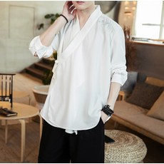 DIPYLON 남성 개량한복 차이나 자수 개량한한복 남장 망토 코트 에스닉 빈티지 도복 하롱