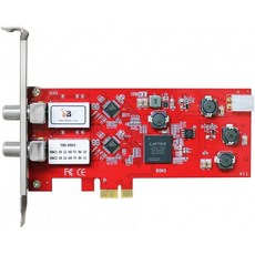 TBS TBS-6902 "DVB-S2"듀얼 튜너 "PCIe"위성 HDTV 수신 카드 빨간색, 단일상품, 단일상품