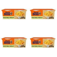 Uncle Ben's 엉클 벤스 베지터블 메들리 라이스 250g(2x125g) 4팩, 1set