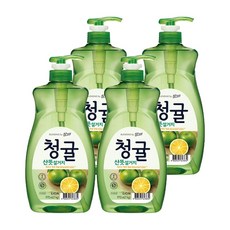 참그린 청귤 산뜻 설거지 주방세제, 970ml, 4개