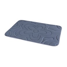욕실 화장실 주방 미끄럼방지 매트 패드 발판 조약돌 엠보싱 푹신한, 3D 플라워 그레이 + 40x60cm