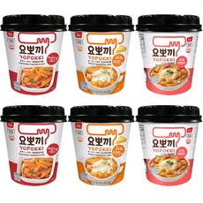 요뽀끼 컵 떡볶이 매콤달콤2개+치즈2개+로제2개