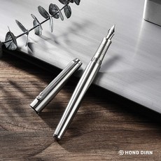 홍 전 만년필 517 SS 연습 성인 학생 남녀 고급 복고 곡 두 미 직필 맞 춤 형 글씨 새 김 선물 세트 정품 플래그 십 스토어 선물 잉크 낭 전선 캡 연 회색 은색 EF0.4m, 상세페이지 참조, 상세페이지 참조