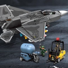 레고 밀리터리 호환 신제품 군사 특수부대 F-22 랩터 스텔스 전투기 207124 창작