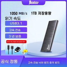 SSD 1TB 대용량 외장하드 모바일 하드 디스크, 블랙 - 대용량하드디스크