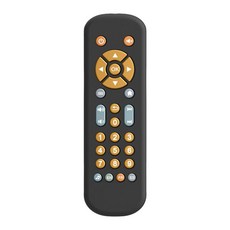 GHSHOP 음악 TV 리모컨 원격 어린이 유아용 아기 장난감 음악 및 조명 원격 전화 6-12 개월 동안 Playset 척, 17x5x2cm, 실리콘, 검은색, 1개