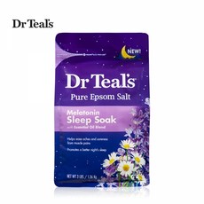 닥터틸즈 퓨어 엡섬 솔트 멜라토닌 슬립 소크 입욕제, 1개, 1.36kg