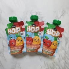 아넬라 생과일 짜먹는 외출용 아넬라HOP 유아간식, 100g, 혼합맛(사과/파인애플), 5개 - 짜먹는아넬라