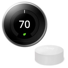 Google Nest Learning 온도 조절기 3세대 T3007ESUS 네스트 온도 센서 T5000SF 포함 스테인레스 121341 - 구글네스트온도조절기