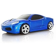 Jinfili 2.4Ghz 무선 자동차 모양 마우스 3D 광학 게임 마우스 USB 미니 수신기 PC 노트북 컴퓨터 PROD173, Blue, 상세 설명 참조0