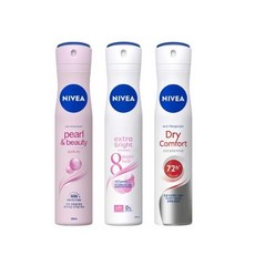 니베아 데오드란트 스프레이 200ml 3종 세트 (브라이트+컴포트+펄앤뷰티), 1개