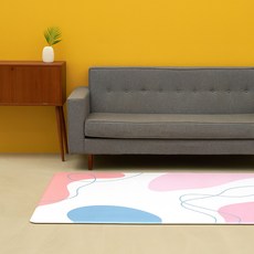 안탈로 디자인매트 러그매트 플라밍고 아트갤러리 PVC 거실 놀이방 유아 미끄럼방지 층간소음 양면