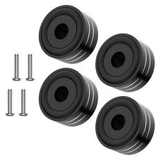 40x20mm 알루미늄 하이파이 앰프 스피커 절연 스탠드 턴테이블 DAC 피트 패드 실버 블랙 4 개, 02 black