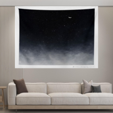 홈데코해룸 대형 패브릭 포스터, 34.하늘의 달과 별