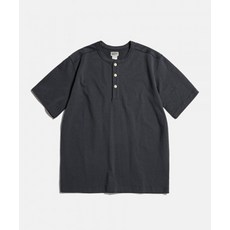 브론슨 10.6 oz Cotton Short Sleeve Henley 티 다크 그레이
