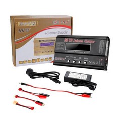HTRC Imax B6 V2 80W 6A RC 밸런스 충전기 LiIon LiFe NiCd NiMH 고전력 배터리 LiHV 15V AC 어댑터 IMAX, CHINA_AU 플러그, Black with AC, 1개