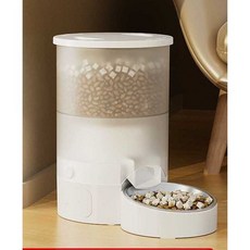 자동 급식기 받침대 공급기 자동급식기 급여기 애견, 1개, 2.4Gwifi 화이트