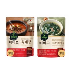 비비고/소고기미역국500g_3개+육개장500g_3개