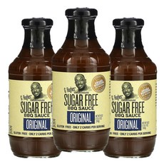 G Hughes 지휴즈 무설탕 슈가프리 BBQ 소스 오리지널 510G x 3개