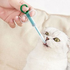 약먹이는 견 동물 투약기 애견약 약 기 투여기 강아지 필건 알약 약먹이기 고양이 반려, 녹색필건_1P