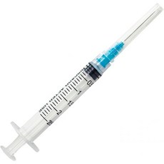 23Ga 1인치 바늘이 포함된 루어 락 주사기 2.5ml 100팩 개별 패키지, 23Ga 1인치 바늘이 포함된 루어 락 주사기 2.5m