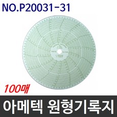 필터테크 아메텍 가스 압력 기록지 원형 100p NO.101000/P20031-31/HW-0100, 1개 - 다이빙잔압나침판게이지