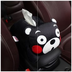또봄클로젯 차량탑재 팔걸이 콘솔 티슈케이스 큐트 해빗가리개 티슈파우치, 고정버클 양식 구마모토 구마 티슈파우