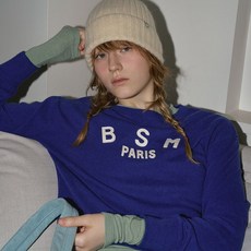 [국내정식매장] 벤시몽 가디건 [23FW] VINTAGE PATCH LOGO KNIT BLUE