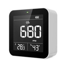 Temtop CO2 모니터 휴대용 이산화탄소 측정기 여행 가정 및 재배실을 위한 온도 습도가 있는 3-in-1 공기질 검출기, M10i (Wifi/ PM2.5/ AQI/ HCHO/, 1개