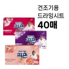건조기용 피죤 시트 40매 플라워페스티벌 미스틱레인 라피에스타, 1개, 40개입