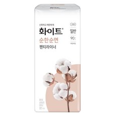 화이트 코튼 팬티라이너, 일반, 90개입, 1개