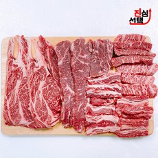  [진심선택] 한우 장인의 오마카세 인기부위 모둠한판 1kg (꽃등심+채끝+특수부위), 1개 