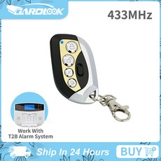 가정 도난 경보 시스템용 무선 리모컨 433MHz 4 버튼, 1개