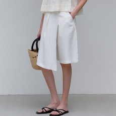 [710 예약배송] 아워코모스 comos 1150 wrap bermuda linen pants (ivory)